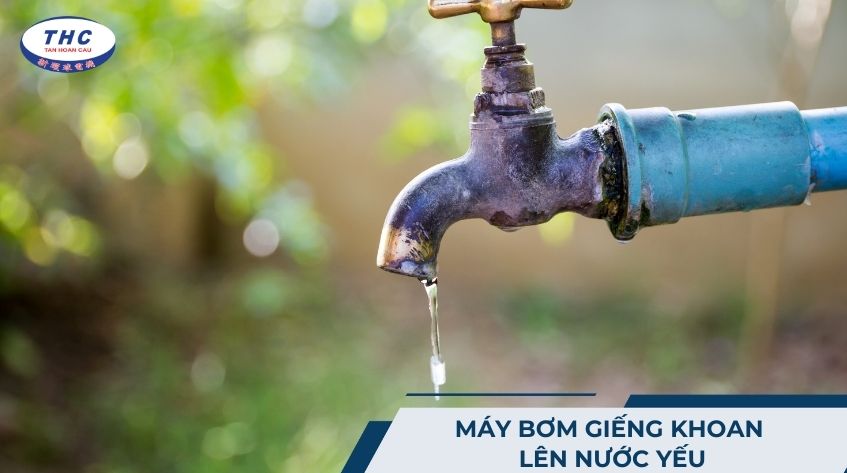 Máy bơm giếng khoan lên nước yếu