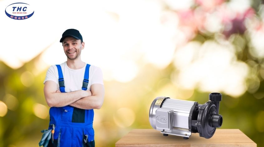 Lắp đặt máy bơm cho hệ thống tưới phun mưa